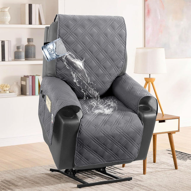 100 Percent Waterproof Recliner Chair Cover Nonslip Stay in Place Electric Power Lift Slipcovers