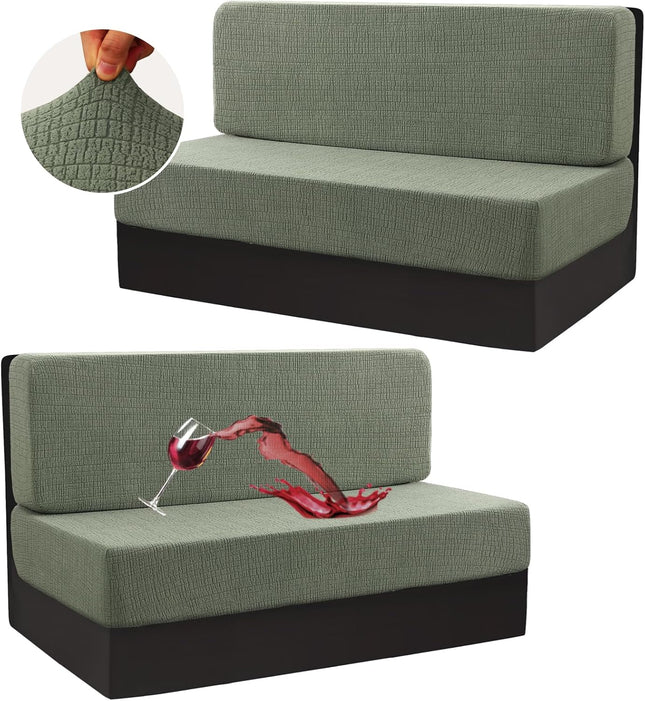 100 Percent Waterproof RV Dinette Cushion Covers Booth Set Elastic Camper Replacement Couch
