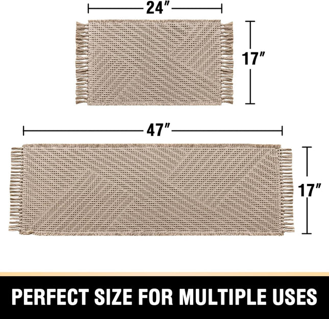 Waffle Bath Mat Super Absorbent Boho Non Slip Rugs for Bathroom Floor Machine Washable Dry – product detail