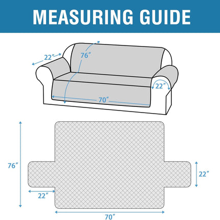 Sofa Cover, 100% Waterproof Slipcover Furniture Protector, Washable Couch Cover with Non-Skid Backing and Elastic Straps for Kids, Dogs, Pets(Sofa, French Oak) Oak
