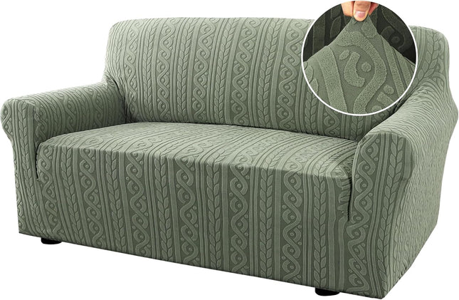 Couch Covers for 2 Cushion Sofa 1 Piece Stretch Loveseat Slipcover Pet Dog Universal Slip Cover (2