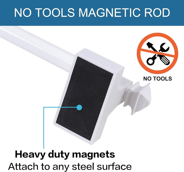 2 PACK Magnetic Curtain Rods for Metal Doors Multi-Use Small Windows Cafe Sidelight and Iron – product detail