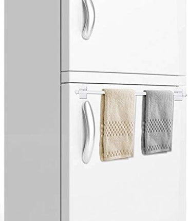 2 PACK Magnetic Curtain Rods for Metal Doors Multi-Use Small Windows Cafe Sidelight and Iron Steel Places, Tool Free with Square Finials (Adjust from 16 to 28 Inch, White) White 16-28 Inch Pack
