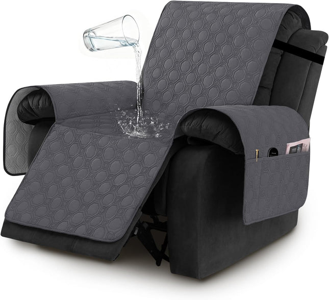 100 Percent Waterproof Recliner Chair Covers Covers Non-Slip Stay in Place Thick Cover for with Pocket Dog