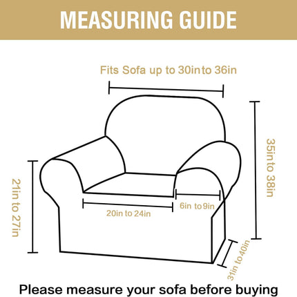Jacquard Sofa Slipcover with Waterproof Seat Furniture Protector 1 Piece Stretch Covers Elastic Bottom for Kids, Pets, Dog(Armchair, Sea Grass) Grass Armchair