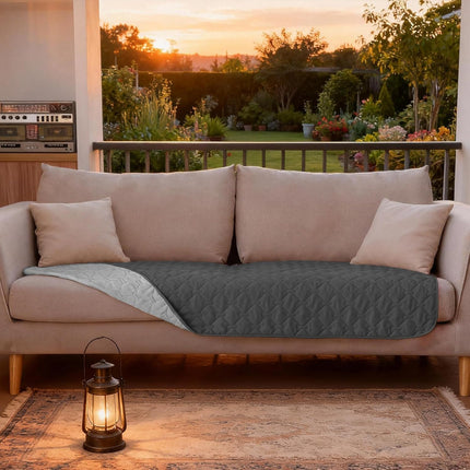3X Stronger Waterproof Pet Blanket, Scratch Proof Furniture Protector for Dogs Cats, Reversible Cover 30x70 Inch, Dark Grey/Light Grey Beige Inch (Pack of 1)
