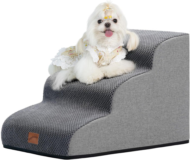 Ramp Dog Stairs for Couch Sofa and Chair 15.7 H 3-Step Pet Steps Small Dogs Cats (22.4 D x 15.7 W 15.7
