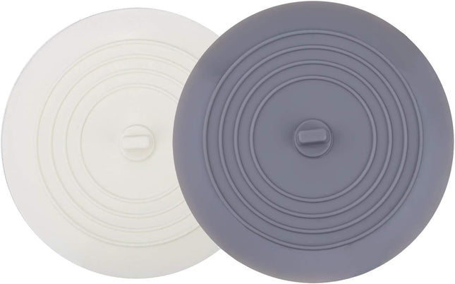 Tub Stopper 2 Pack 6 inches Large Silicone Drain Plug Hair Flat Suction Cover for Kitchen Gadgets Bathroom