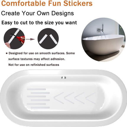 30 PCS Non Slip Shower Stickers, Safety Adhesive Strips Treads for Bathroom Floor Tub Stairs Ladders Pools Boats, Bathtub Appliques Adults & Kids with Scraper (Clear) Clear -