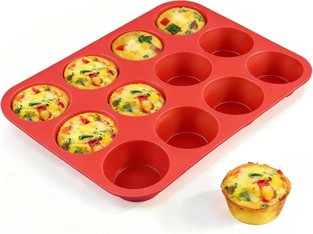 12 Cups Silicone Muffin Pan