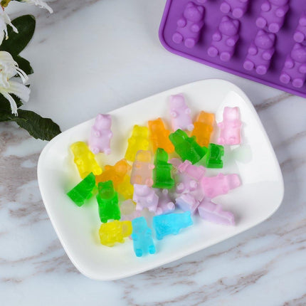 Gummy Molds Bear Candy Silicone - Mini Size Chocolate with 2 Droppers Nonstick Food Grade Pack of 4 (1ml)