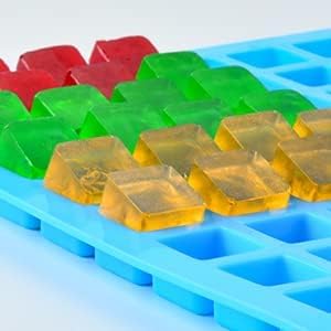 Square Silicone Candy Molds - Mini for Hard Candy, Chocolate, Gummy, Caramel, Ganache, Ice Cubes (2)