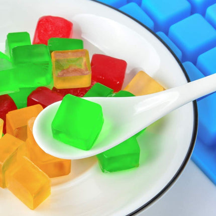 Square Silicone Candy Molds - Mini for Hard Candy, Chocolate, Gummy, Caramel, Ganache, Ice Cubes (2)
