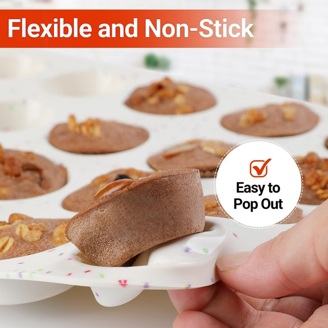 Silicone Mini Muffin Pan 24 Cups Nonstick Cupcake Pan for Baking Muffin Cupcake Egg Bites Fat Bomb 1 Pack – product detail