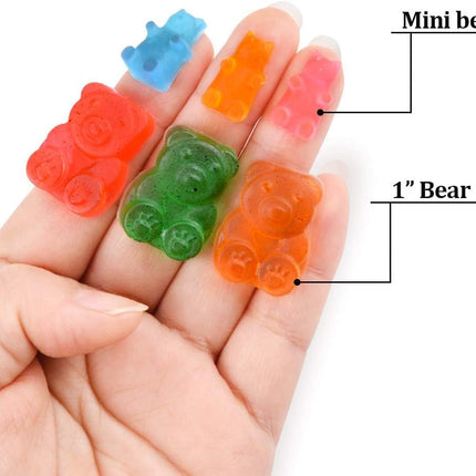 Gummy Bear Molds Candy - 1 Inch Large Chocolate Silicone 4 Pack LFGB Pinch Test Approved Best Food Grade