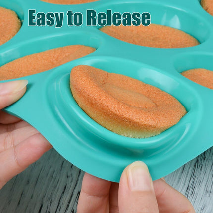 Silicone Muffin Pan Cupcake Set - Mini 24 Cups and Regular 12 Tin, Nonstick Food Grade Molds with Baking 12-Cup & 24-Cup