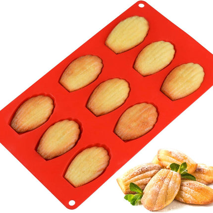 Silicone Madeleine Pans - 9 Cups Mold for Small Cake, Chocolate, Cookies Pack of 2
