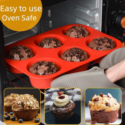 Muffin Top Pan 3 Inch Round Silicone Egg & Jumbo 3.5 -