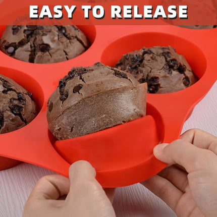 Muffin Top Pan 3 Inch Round Silicone Egg & Jumbo 3.5 -
