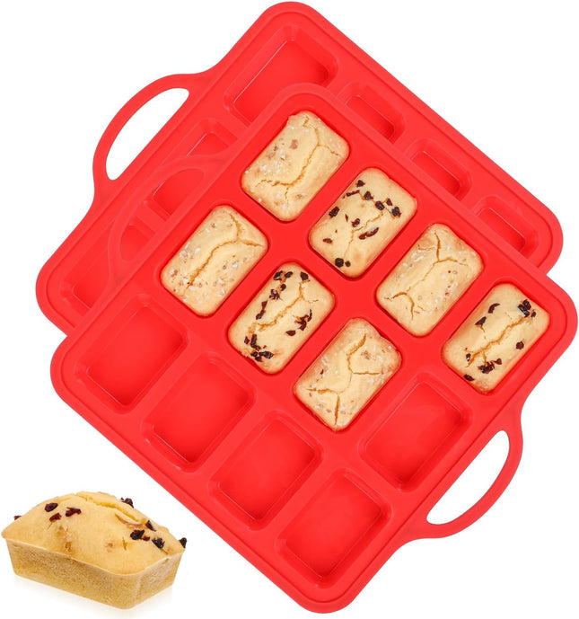 Mini Muffin Pan with Metal Reinforced Frame 24 Cups & Silicone Loaf 12 Cavities – product detail