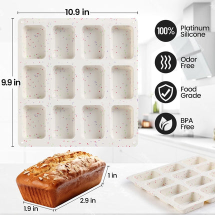 Silicone Mini Loaf Pan with Metal Frame & Bread Pans -