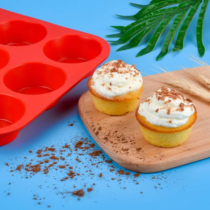 Silicone Muffin Pan Nonstick Cupcake ＆ Metal Reinforced Frame Regular Size Pans Tray for Baking BPA Free -