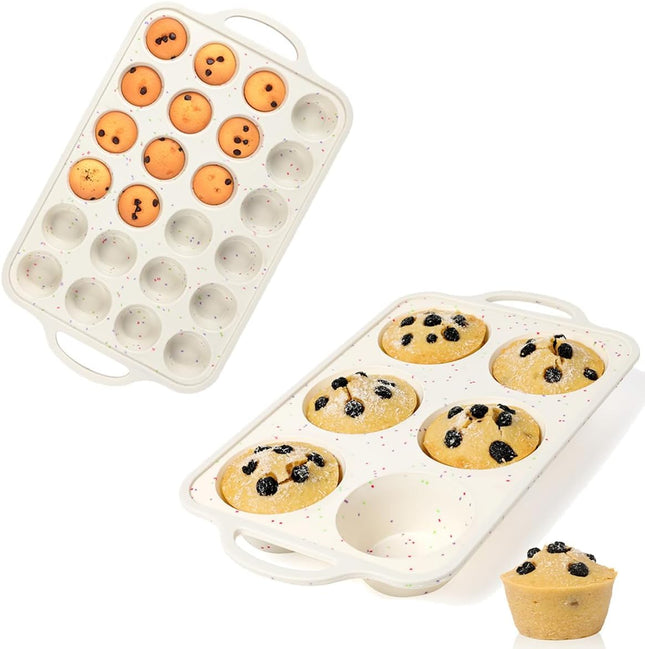Mini Cupcake Pans Jumbo Muffin Pan Metal Reinforced Frame for Baking Giant Homemade Muffins Cupcakes