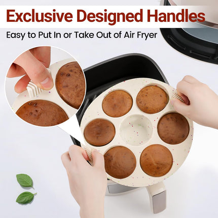 Silicone Muffin Pan, 24 Cups Nonstick Mini Cupcake Pan for Air Fryer Oven Instant Pot, Baking Muffin, Cupcake, Egg Bites, Fat Bomb, Confetti -