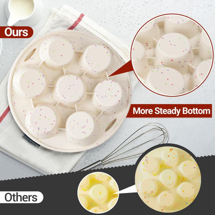 Silicone Muffin Pan, 24 Cups Nonstick Mini Cupcake Pan for Air Fryer Oven Instant Pot, Baking Muffin, Cupcake, Egg Bites, Fat Bomb, Confetti -