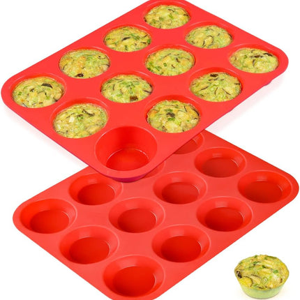 Regular Size Silicone Muffin Pans Set -