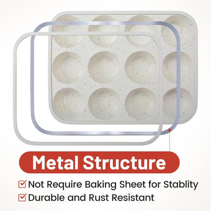 Regular Size Silicone Muffin Pans Set -