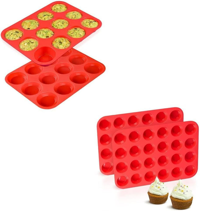 12-Cup Muffin Pan & Mini 24-Cup Cupcake V1259-DP01-A-4551