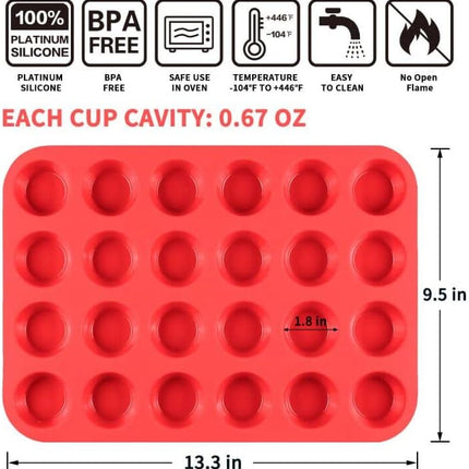 12-Cup Muffin Pan & Mini 24-Cup Cupcake -