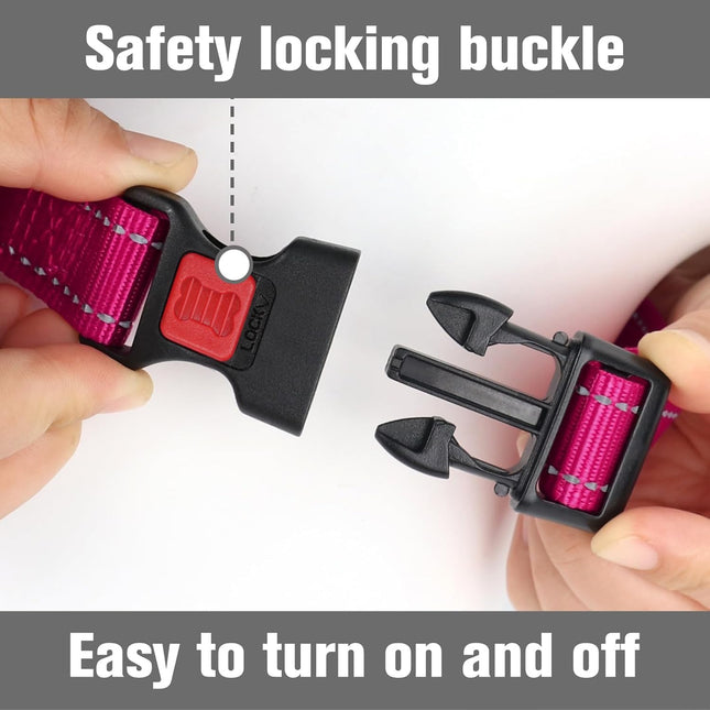 Martingale Collar for Dogs Reflective Heavy Duty Safety Quick Release Buckle Adjustable Nylon Collars – product detail