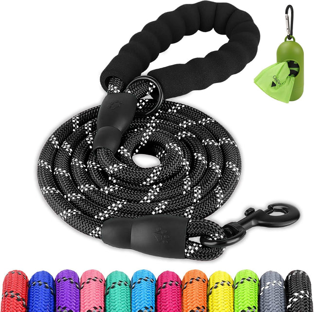 Dog Leash for Large Dogs Heavy Duty Nylon Leashes with Comfortable Padded Handle and Highly Reflective (20