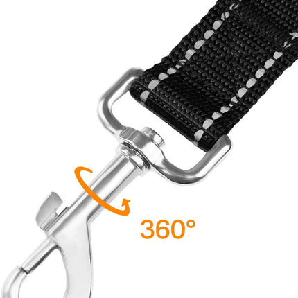 6FT × 1'' Dog Leash and Collar (18-28"), Reflective Soft Neoprene Padded Pet Collars Leashes for Extra Large Dog, Black -