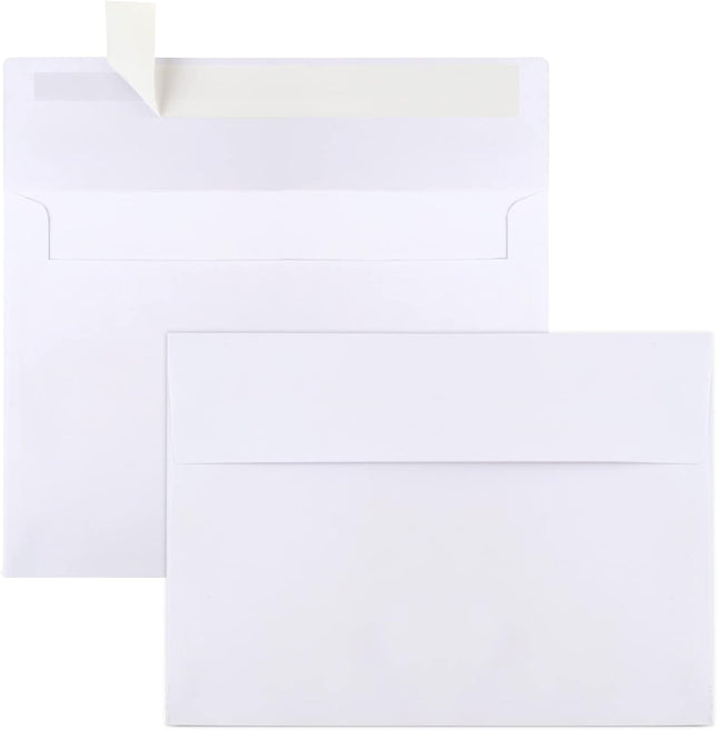 50 Packs 5x7 Envelopes White A7 Envelopes for Invitations Printable Self Seal Weddings Photos Postcards