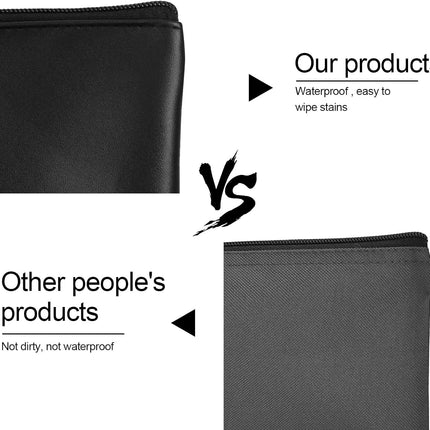 2 Pieces Money Bags with Zipper, 11x6.1 inch Pouch, Bank Bag, Cash Check Wallet, Cosmetics Black