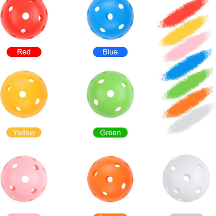 Practice Golf Balls 24 Pack, 42mm Plastic Balls, for Backyard, Training Swing Multicolor -