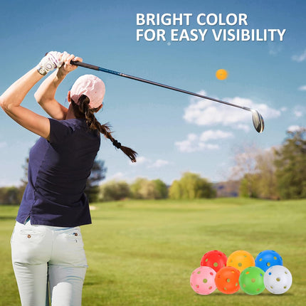 Practice Golf Balls 24 Pack, 42mm Plastic Balls, for Backyard, Training Swing Multicolor -