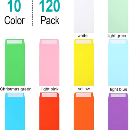 Cash Envelopes -120 Money Saving Challenge, 3.2x6.6inch for Budgeting, Coins, Checks, Gift Cards & Tickets - 3.2x6.6in