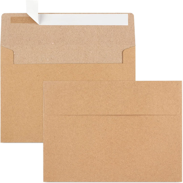 50 Pack Brown Kraft Envelopes 5x7 Envelopes for Invitations A7 Invitation Personalize Gift Cards Wedding