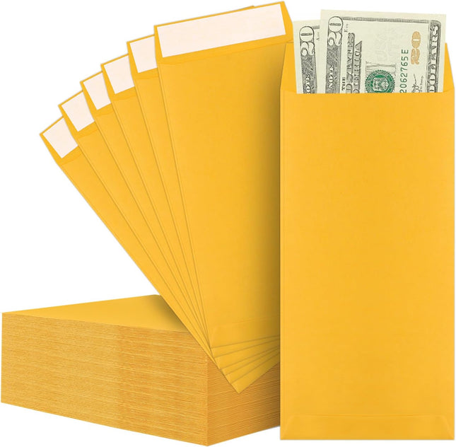 Cash Envelopes-120 Envelopes Money Saving Challenge 3.2x6.6inch for Cash Brown Kraft Paper Envelopes