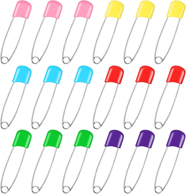 100 Pcs Diaper Pins Baby Safety Pins for Cloth Diapers Heavy Duty Stainless Steel ABS V1259-DP01-A-4695