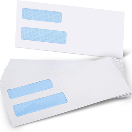 #10 Window Envelopes 72P, Double Self Seal for Invoices, Statements and Business Checks, Size 4-1/8 x 9-1/2 Inches (White) -