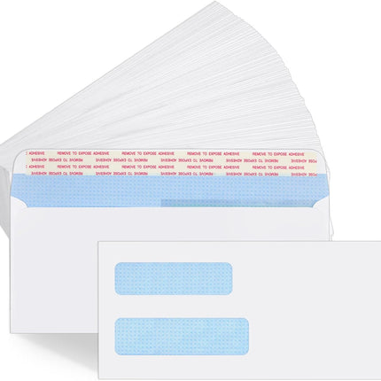 #10 Window Envelopes 72P, Double Self Seal for Invoices, Statements and Business Checks, Size 4-1/8 x 9-1/2 Inches (White) -