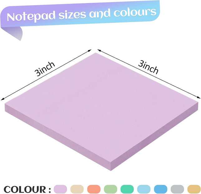 18 Pads Sticky Notes 3x3 Aesthetic 9 Colors of Neutral Notes for Office School Home Desks and More 50 – product detail