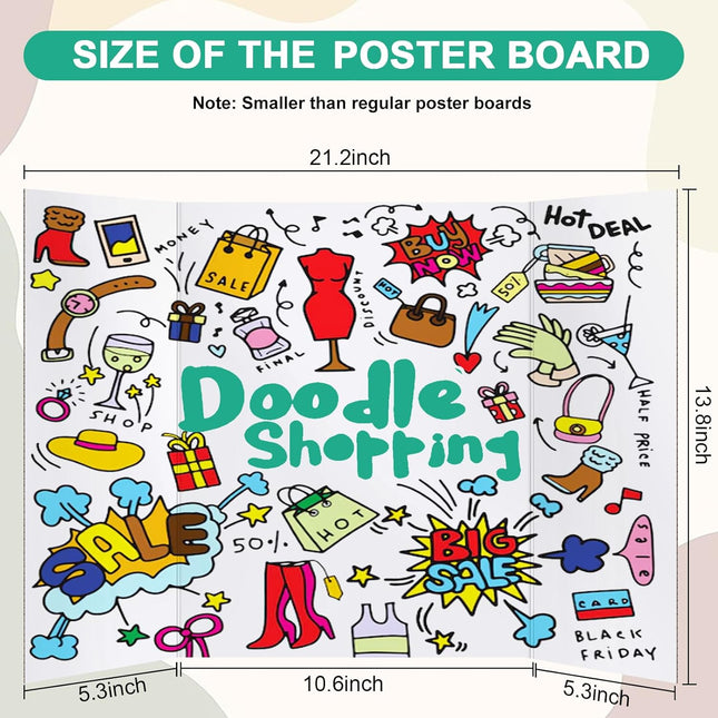 3PCS Trifold Poster Board 21 x 14 Inch tri fold Boards White Corrugated Project Boards – product detail