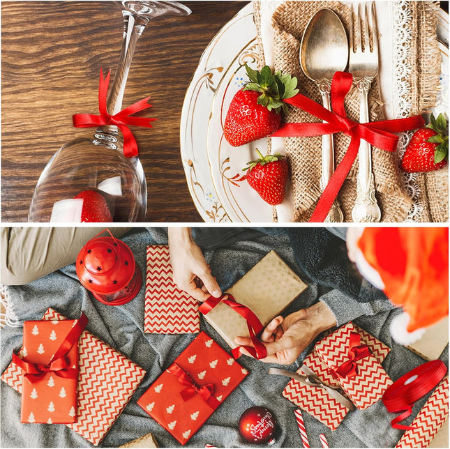 Christmas Ribbons for Crafts Satin Ribbon Gift Wrapping Crafts Gift Hair Bows Wedding Party Decoration Bow – product detail
