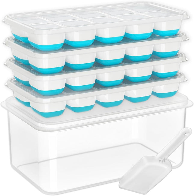 Ice Cube Tray with Lid and V1259-DP01-A-4725 in Blue